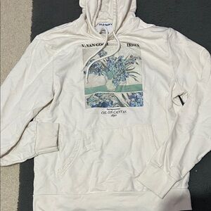 Old Navy Cream Van Gogh Graphic Hoodie